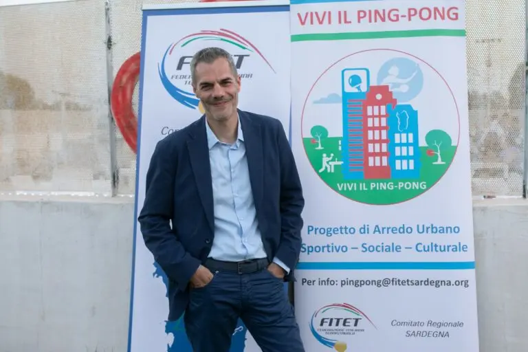 Simone Carrucciu durante una riunione federale FITeT Sardegna
